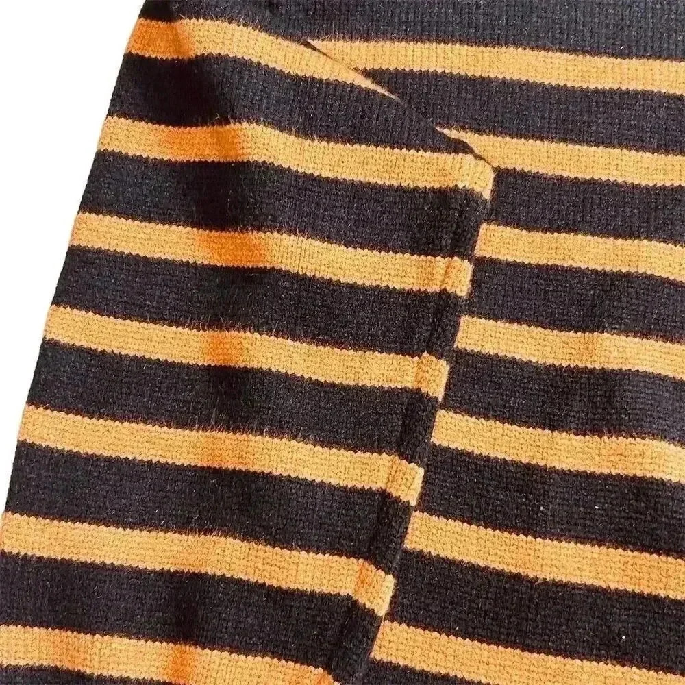 Philosophy Republic Striped Sweater Black Orange Women’s Medium M | Bold Knit - Picture 6 of 8